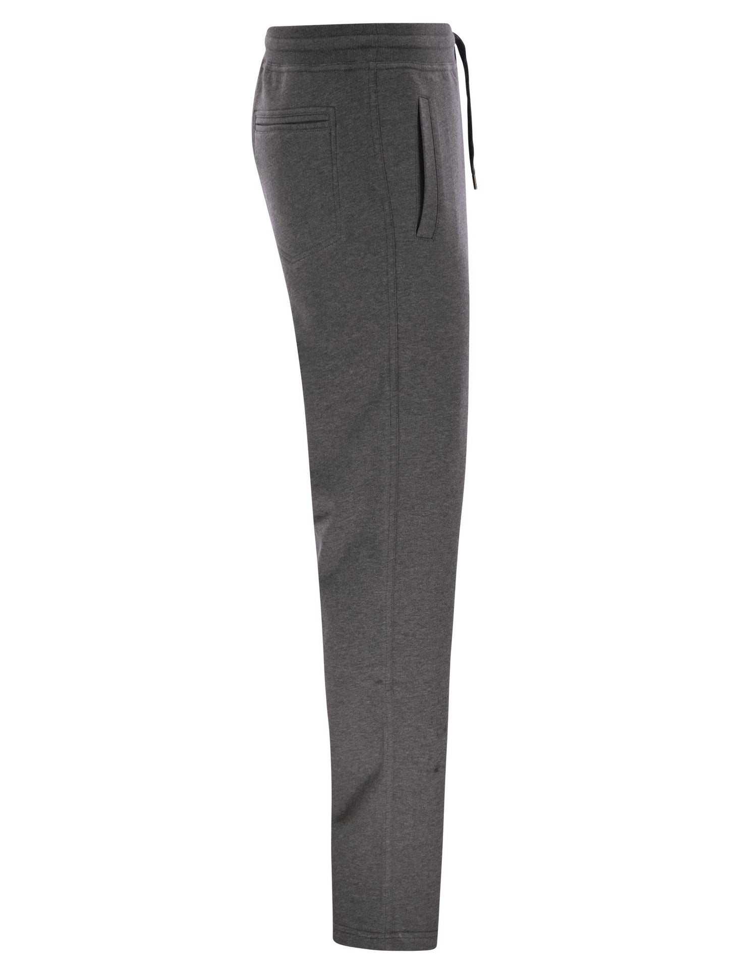 Brunello Cucinelli Men Techno Cotton Fleece Trousers