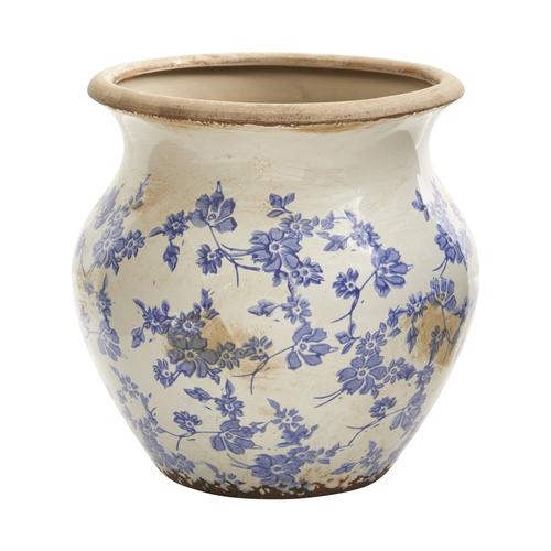 The Montalcino Blue Scroll Ceramic Urn