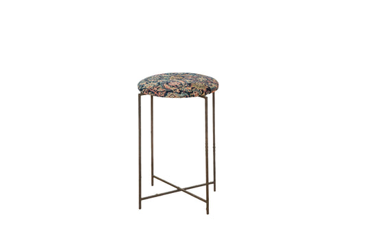 Reclaimed Antique Rug Fragment Side Table Stand 3 of 7