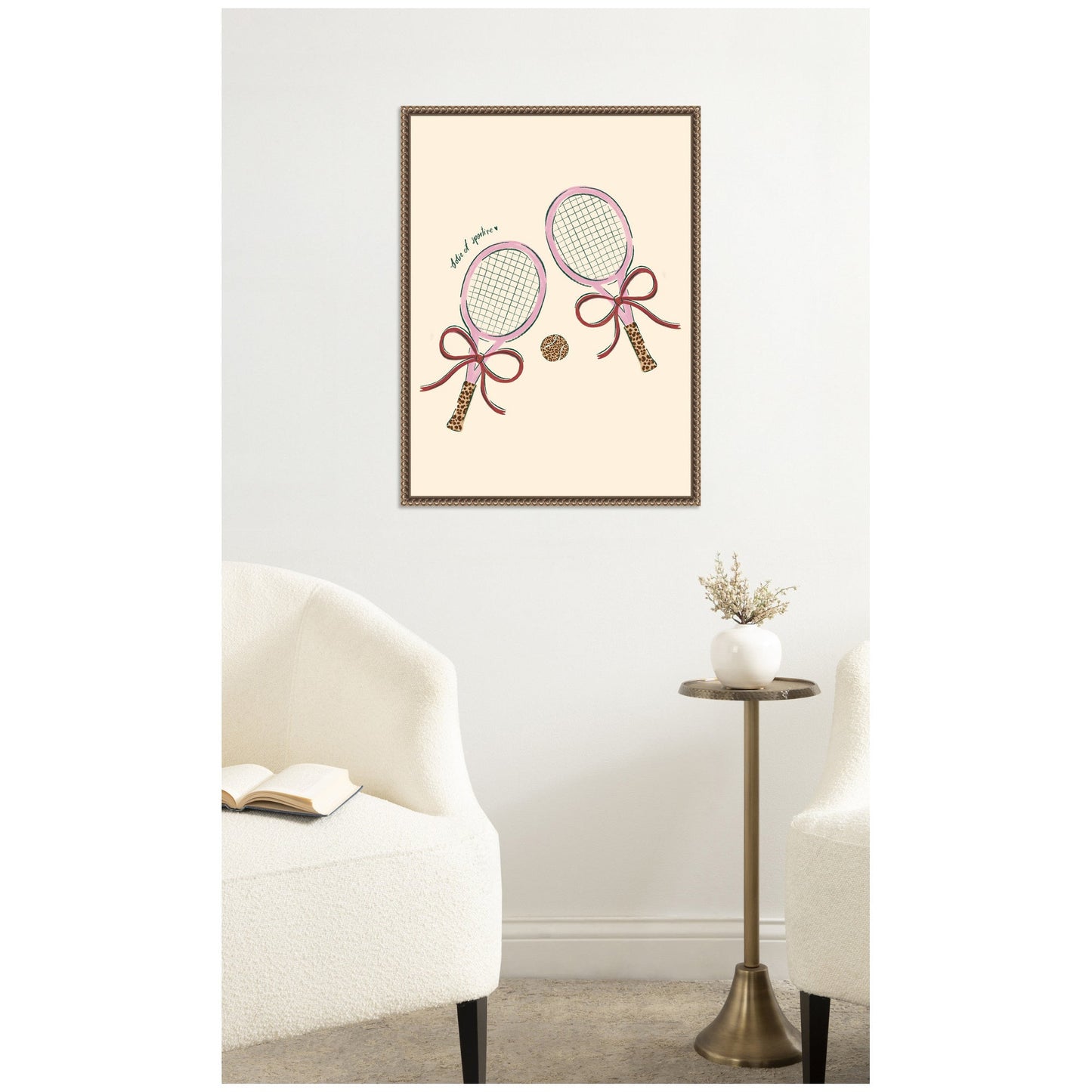 Tennis Club by Aislinn Simmonds Duchess Plum Framed Canvas Wall Art Print