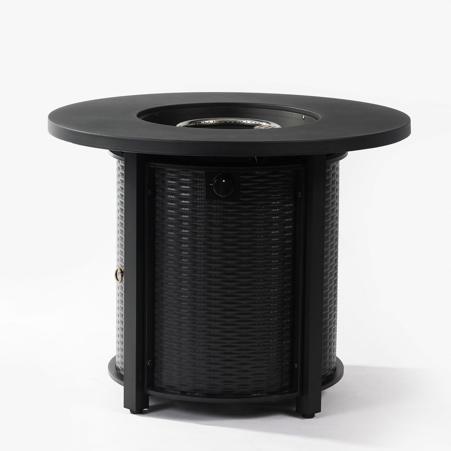 Propane Gas Fire Pit Table, 50000 Btu Round Steel Fire Pit