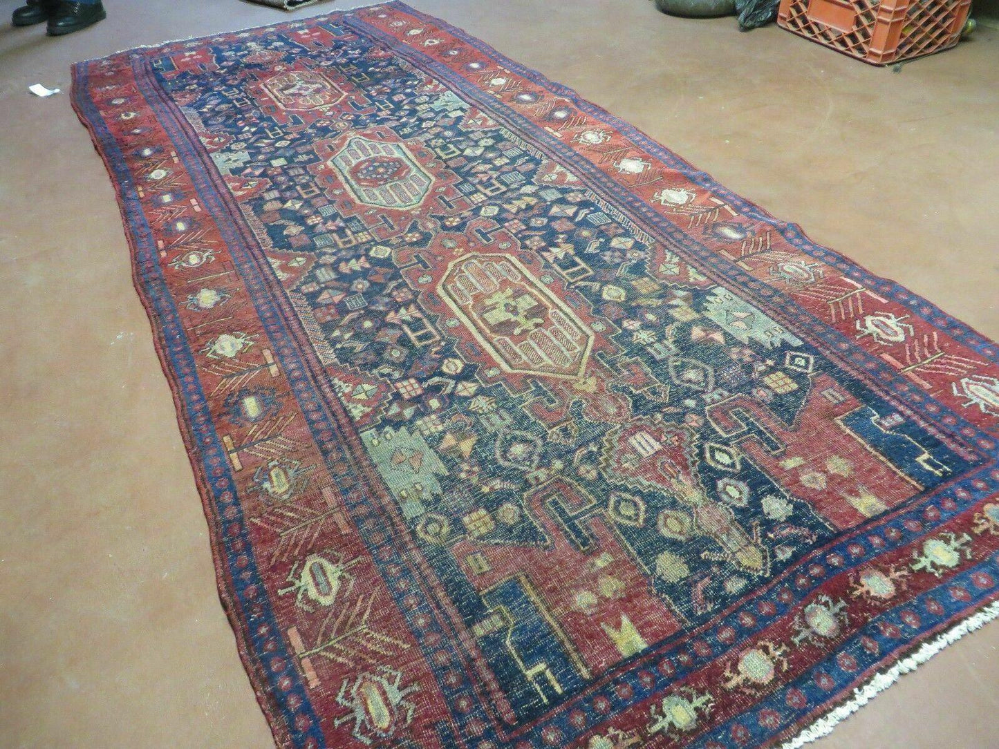 4' X 10' Antique Handmade Turkish Floral Tribal Oriental Wool Rug #627