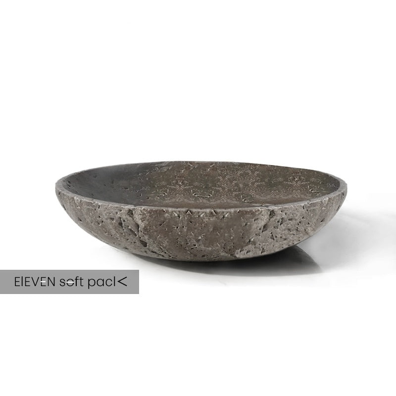 Wabi Sabi Gray Travertine Tray