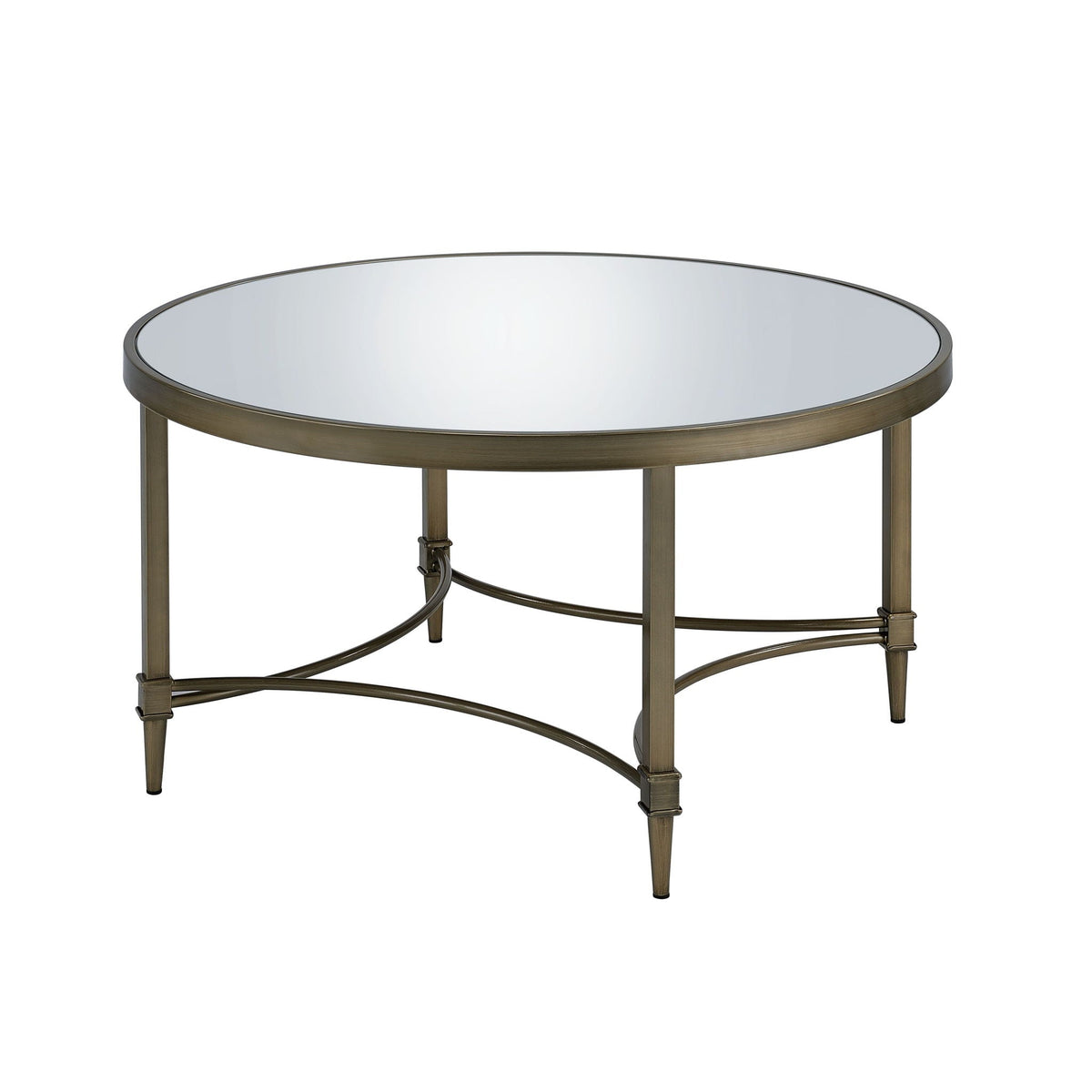 The Designer’s Courtyard Mirrored Brass Coffee Table