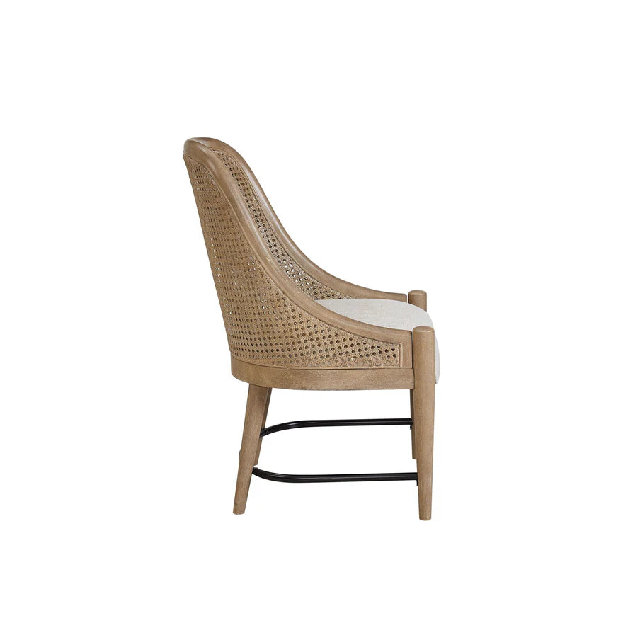 The Ashbourne Sand Cane Back Host Dining Chairs (Set of 2)