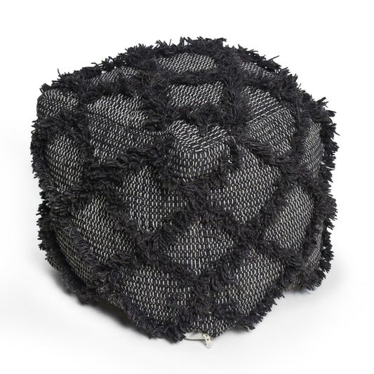 Jumanji - Handcrafted Wool And Cotton Pouf - Brown