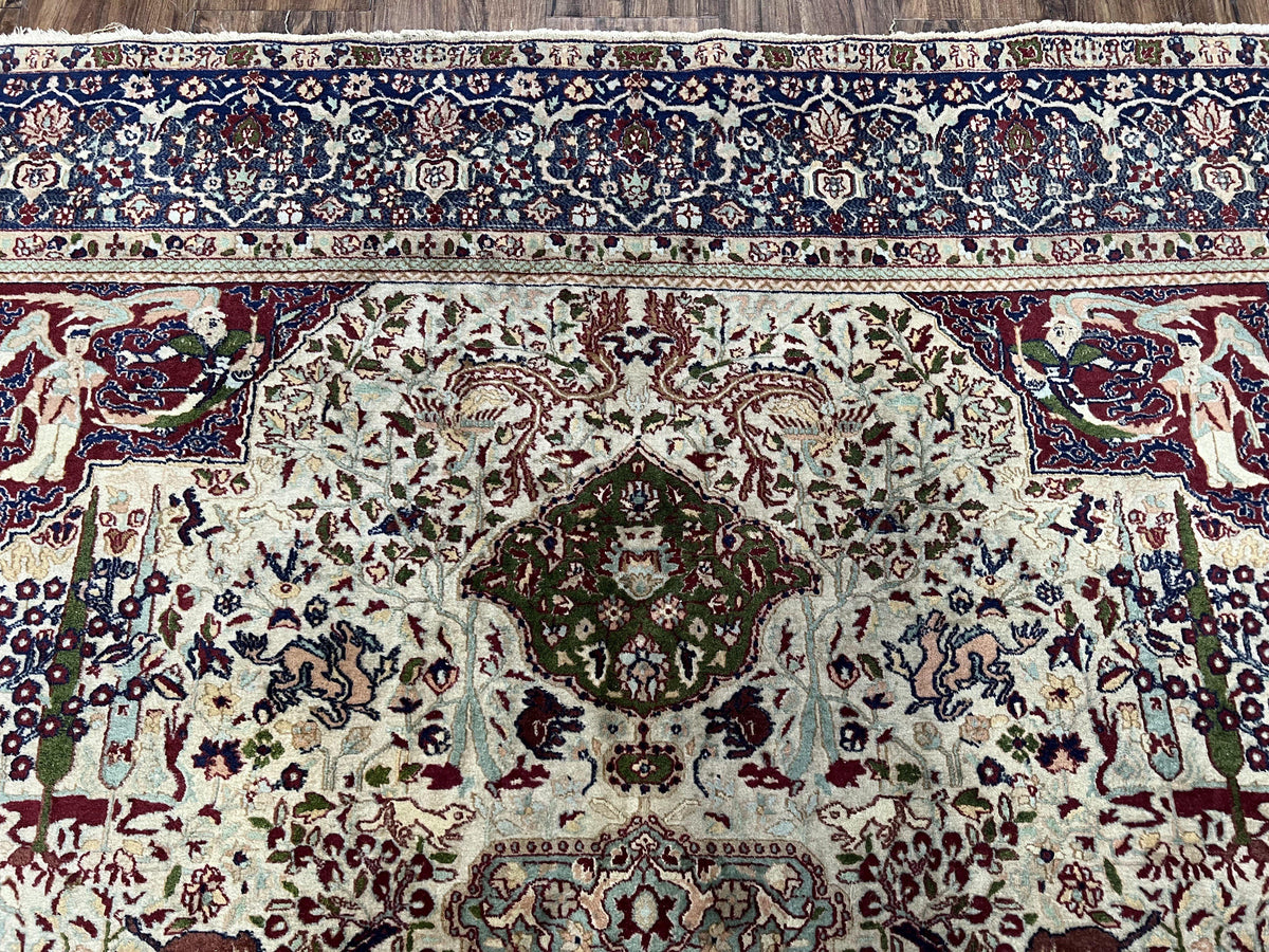 The Sporting Estate Antique Indian Agra Hunting Rug — Early 20th Century