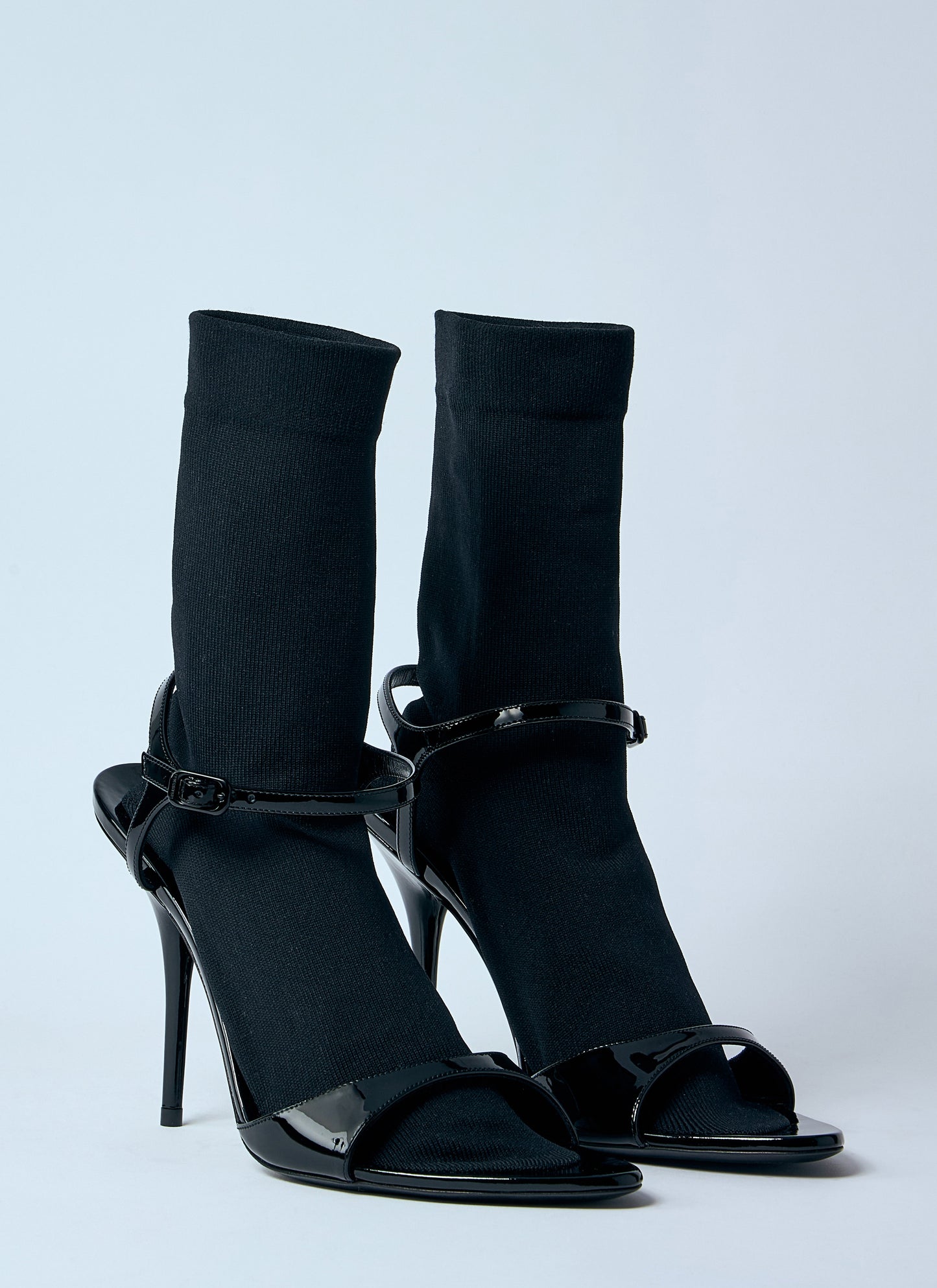 Balenciaga Avenue Sock 110 Patent Leather Sandals