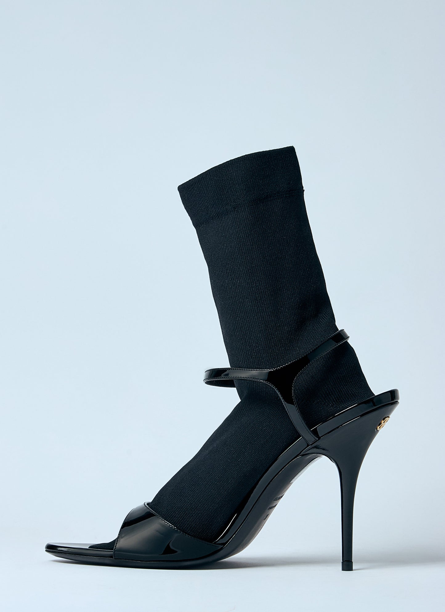 Balenciaga Avenue Sock 110 Patent Leather Sandals