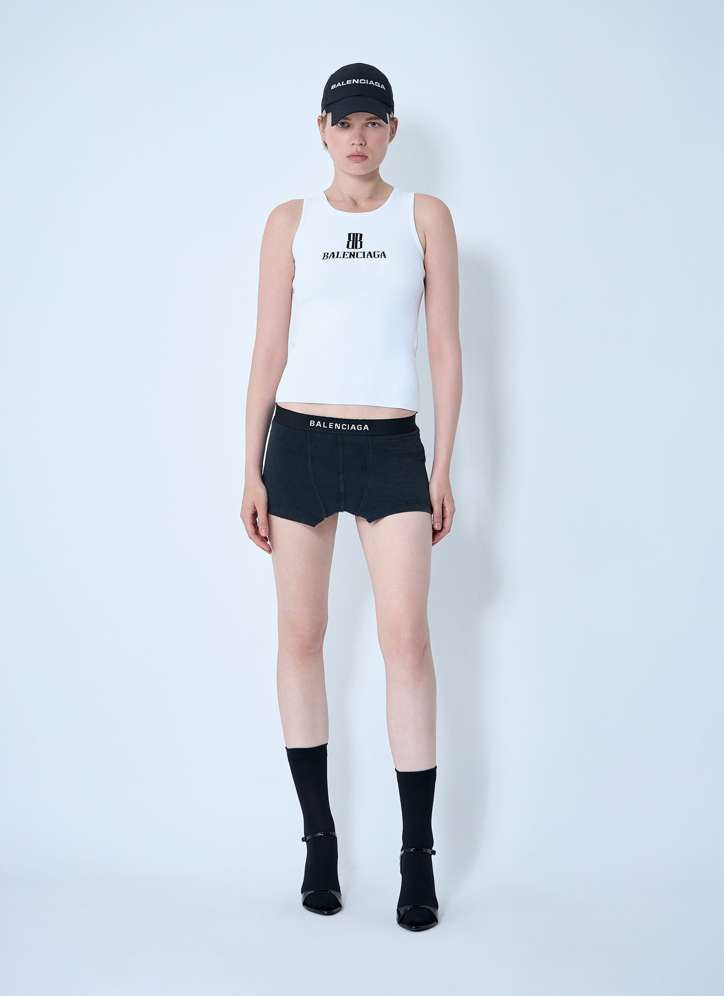 Balenciaga Women Cut-Off Brief Mini Skirt