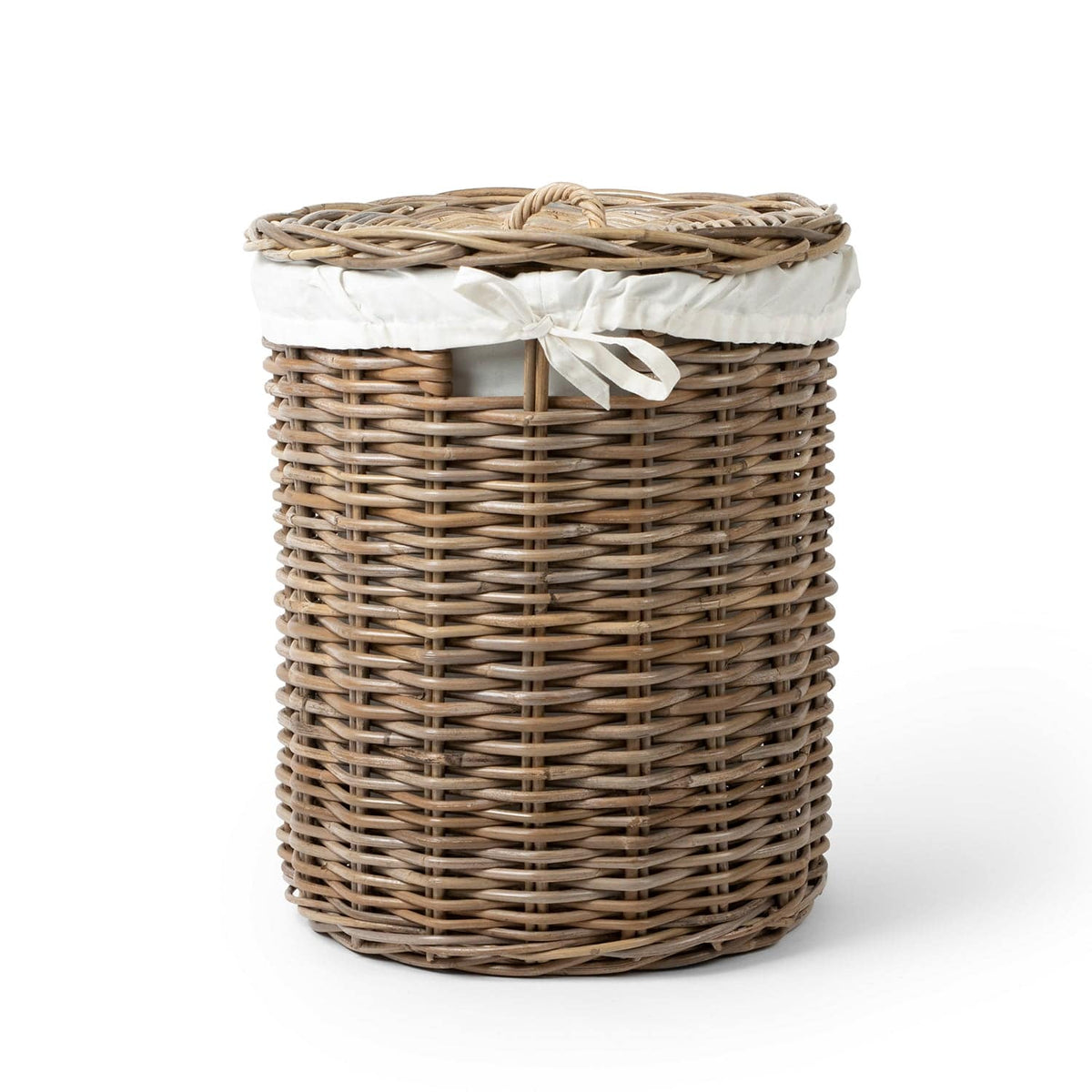 Handwoven Rattan Lidded Laundry Hamper