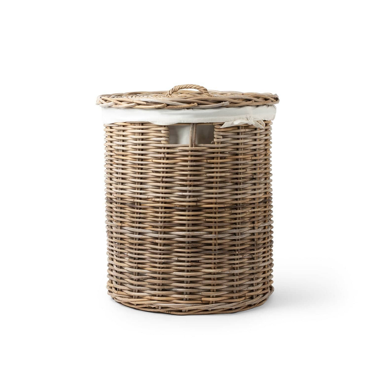 Handwoven Rattan Lidded Laundry Hamper
