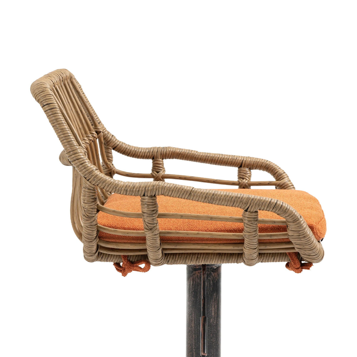 The Harbor Bar Adjustable Linen Swivel Stools — Set of 2