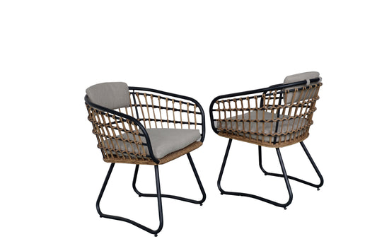The Valentina Woven Garden Dining Chairs — Set of 2