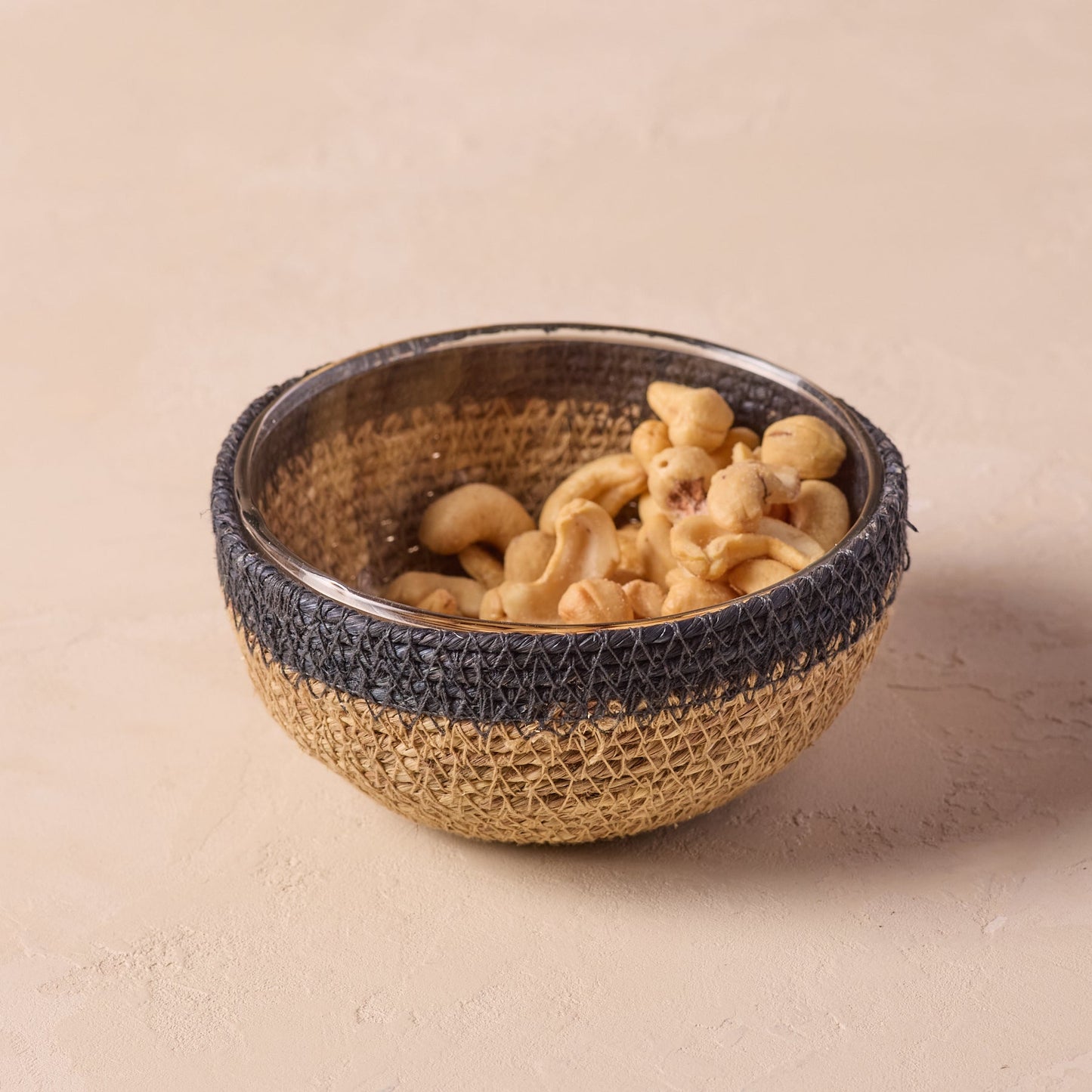 Hydra Woven Seagrass Bowl, Navy