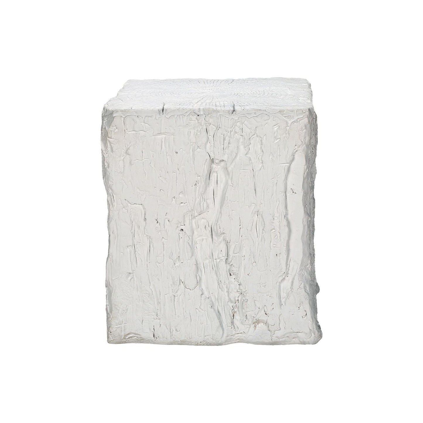 Square Accent Table, Indoor Outdoor - White