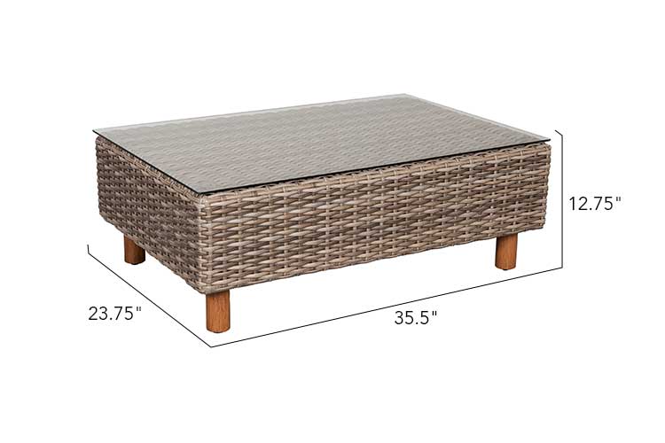 The Orlando Wicker Rattan Outdoor 4-Piece Luxury Sofa Set