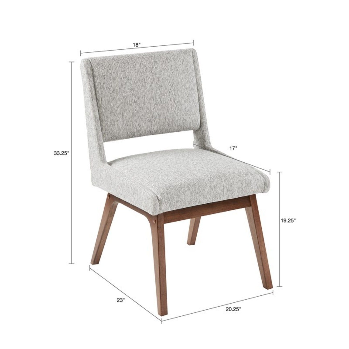 Boomerang - Dining Side Chair With Upholstered Cushions (Set of 2) - Light Gray