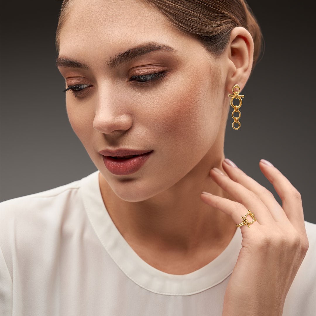 Bocara - Horse Bit Equestrian Ring in Gold