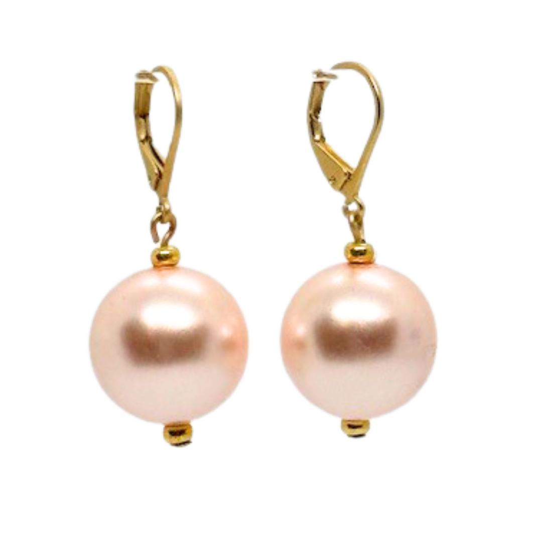 Pink Bubble Pearl Earrings