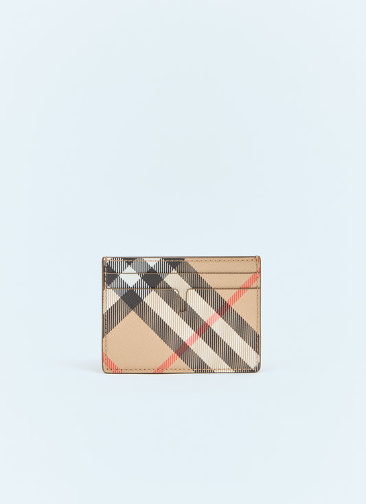 Burberry Coated Weave Check Cardholder