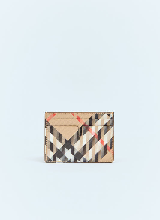 Burberry Coated Weave Check Cardholder