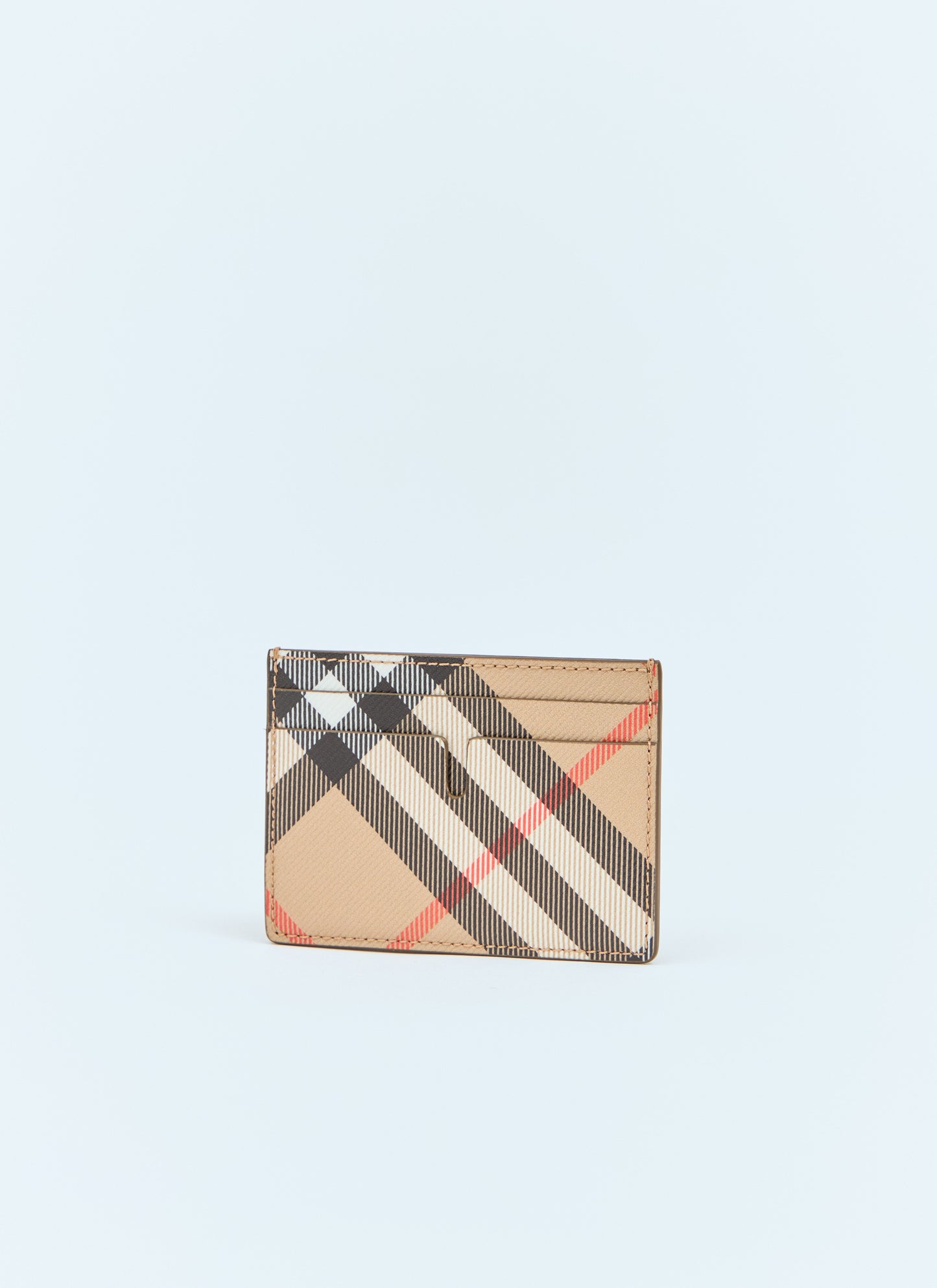 Burberry Coated Weave Check Cardholder