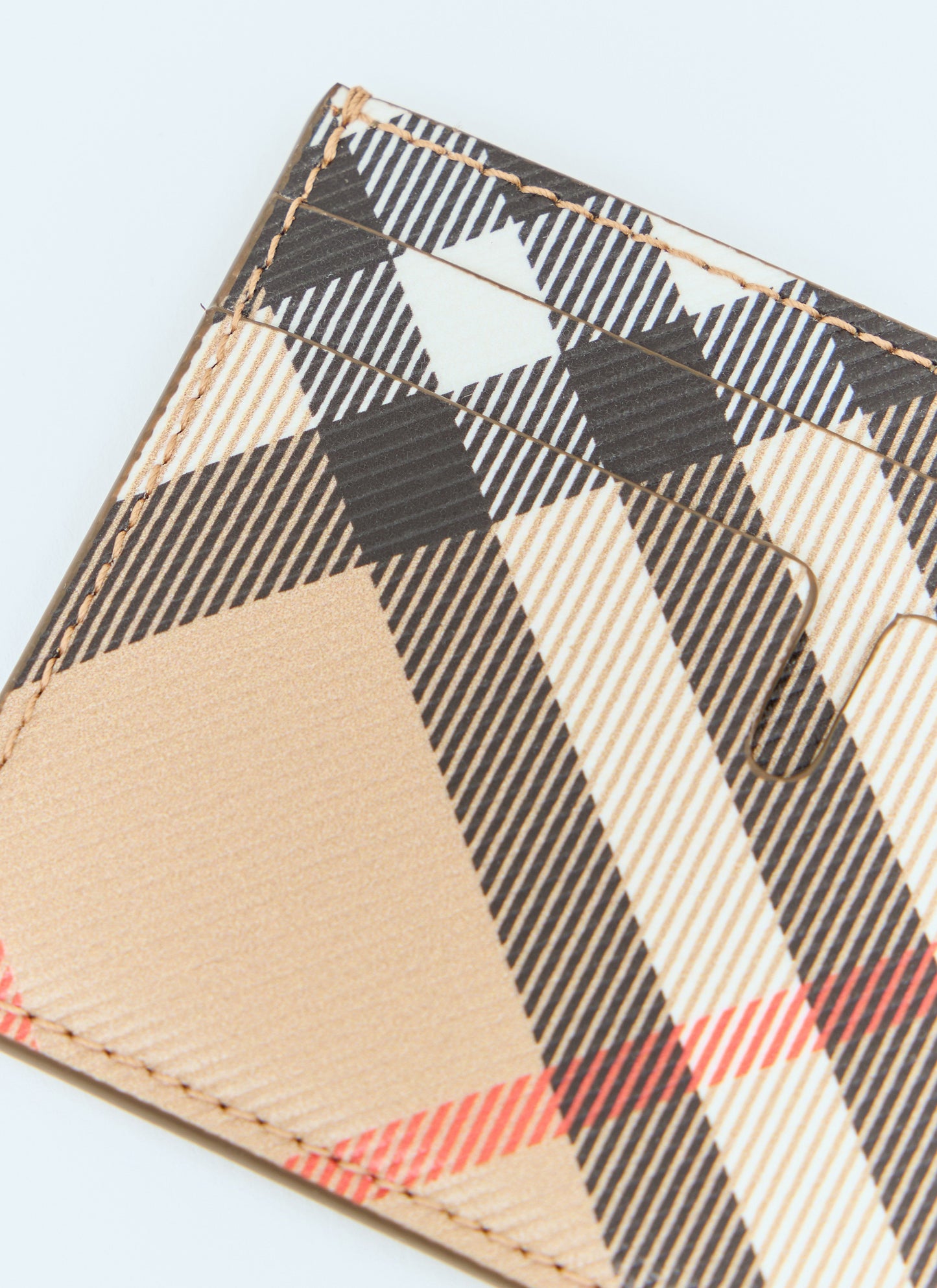 Burberry Coated Weave Check Cardholder