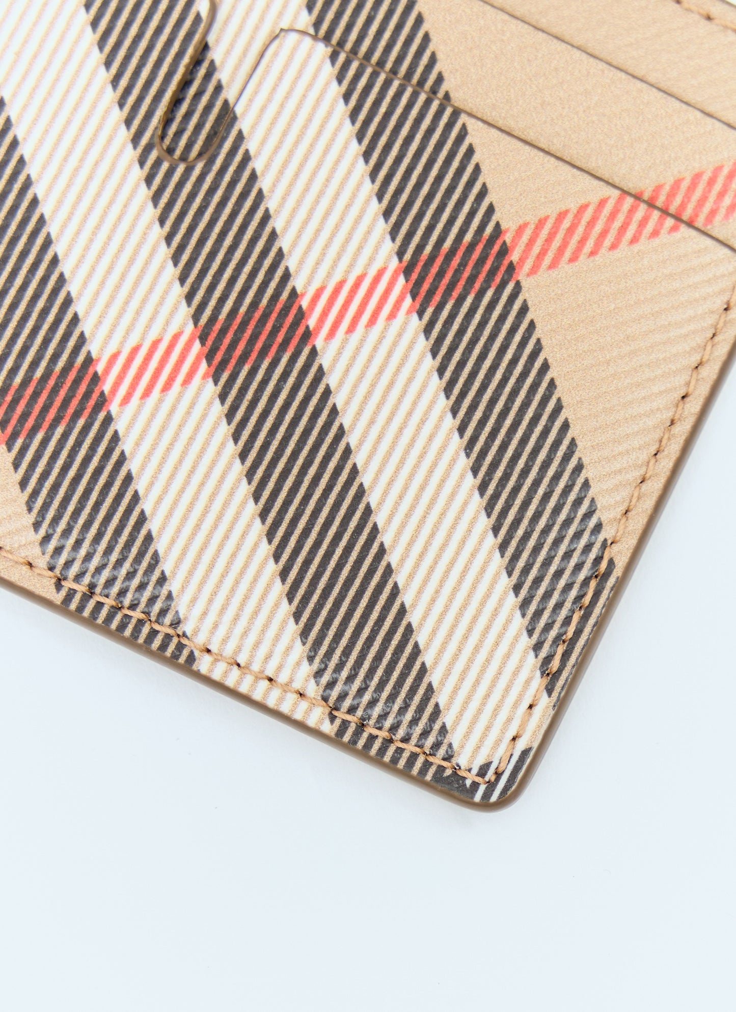 Burberry Coated Weave Check Cardholder