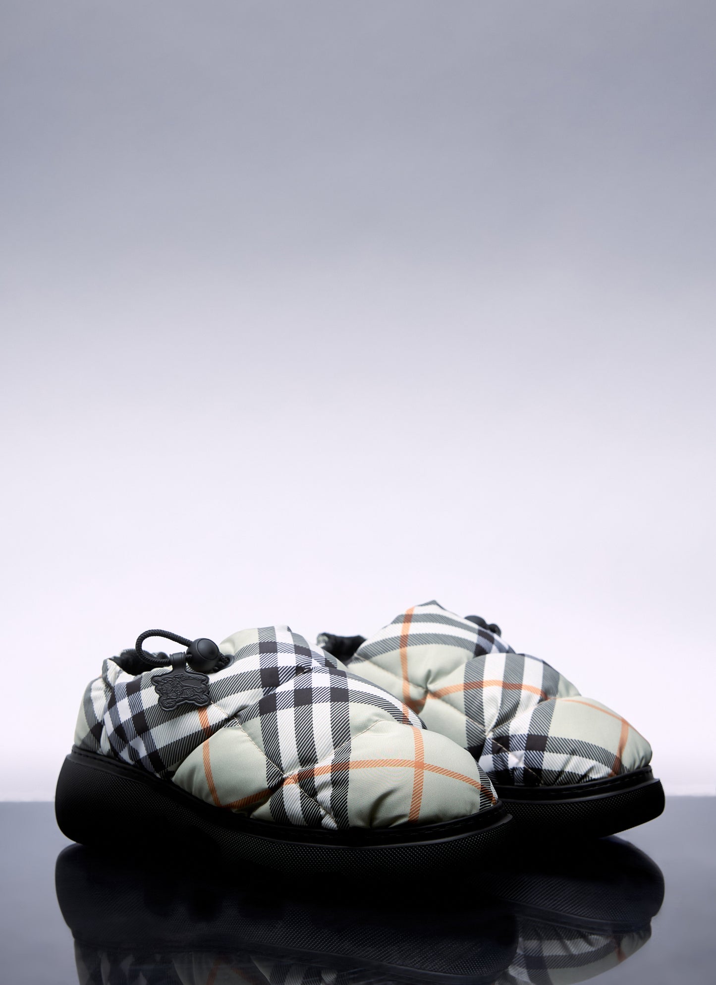 Burberry Check Quilted Pillow Mule Slippers
