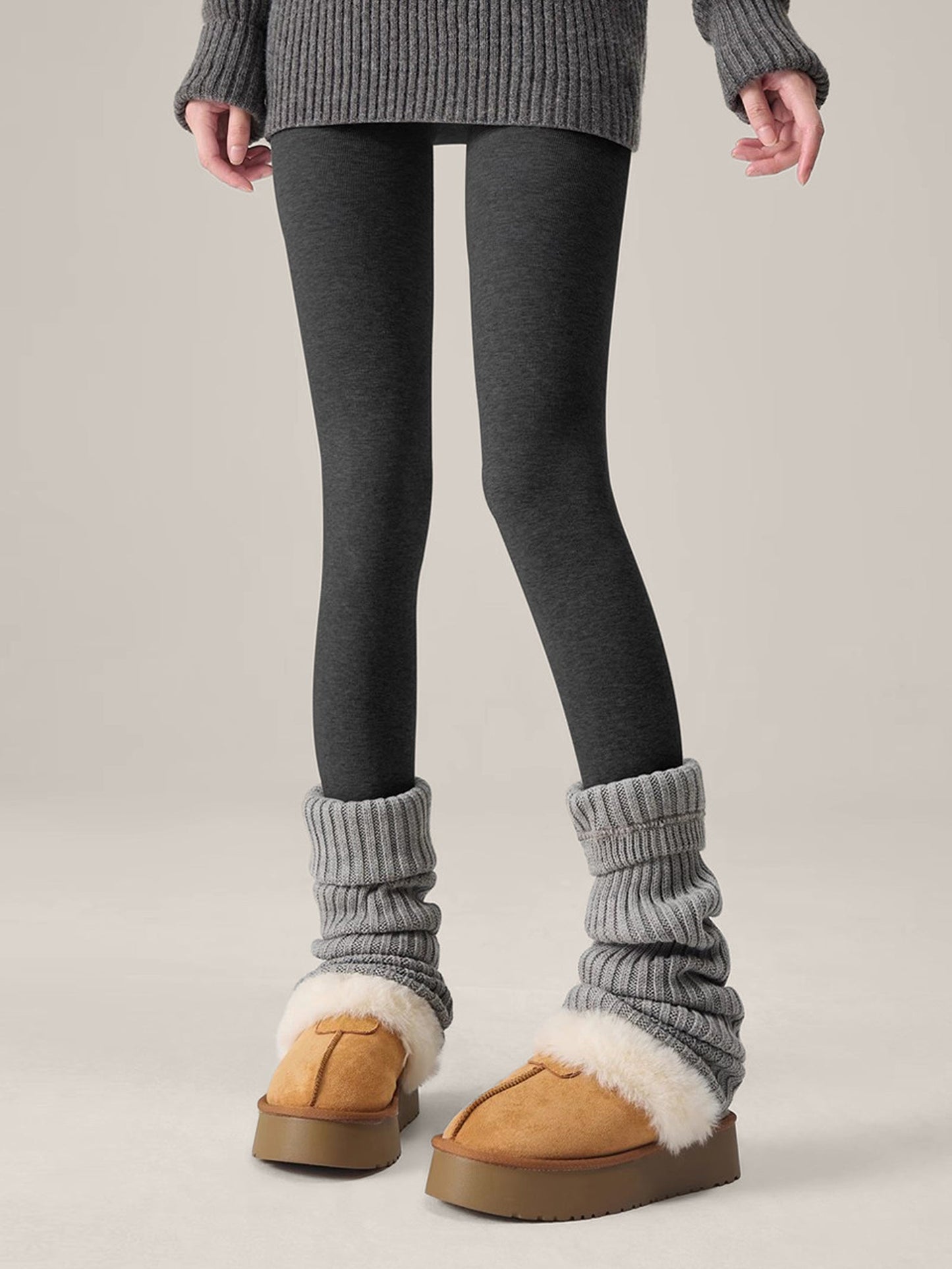 Wool Blend Lightweight Slimming Footed Tights