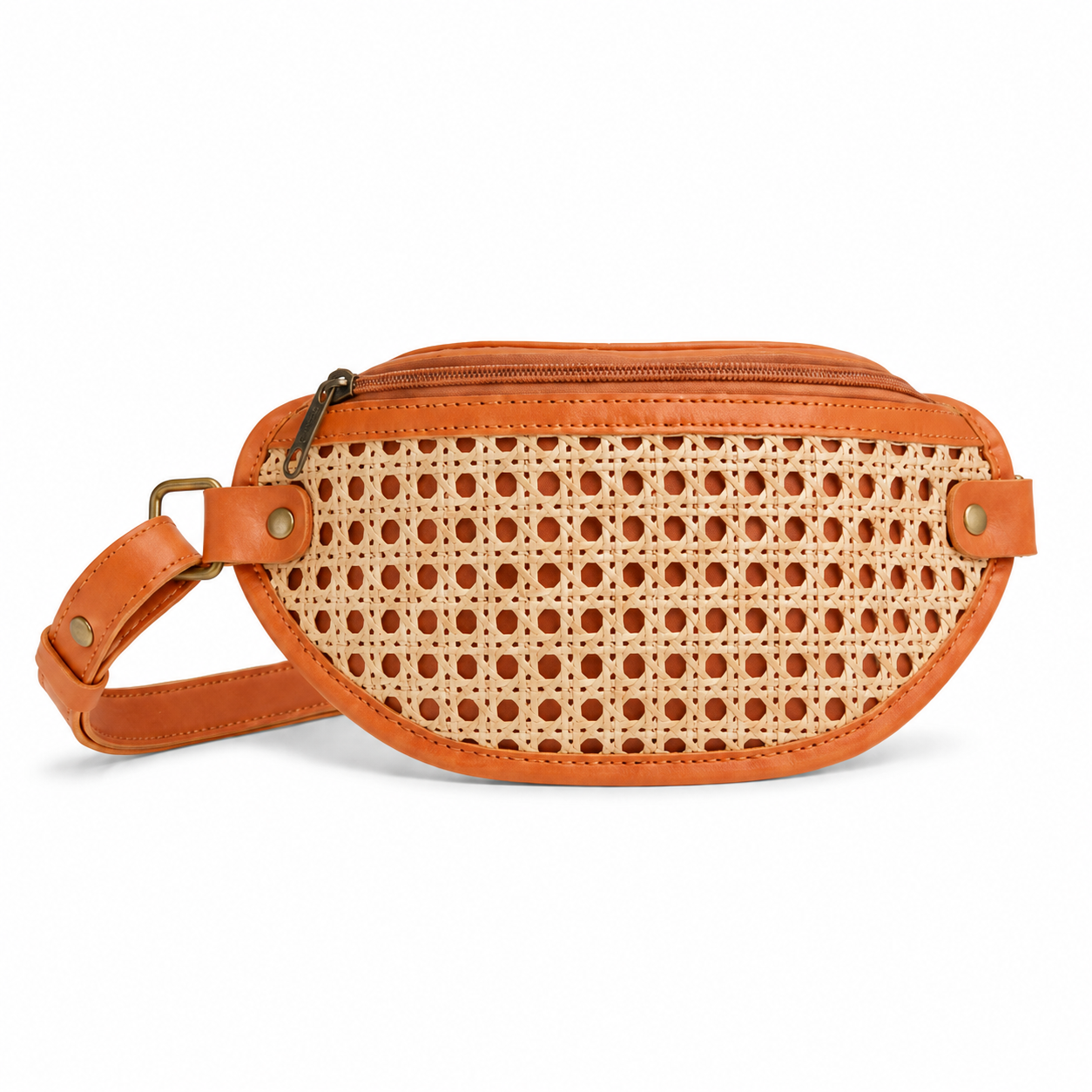 Raja Leather and Cane Sling Bag