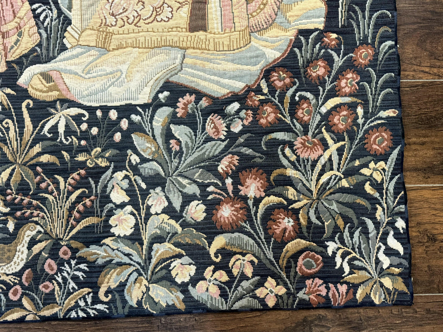 Vintage Belgium Tapestry 4x5, The Concet Musicians, Green