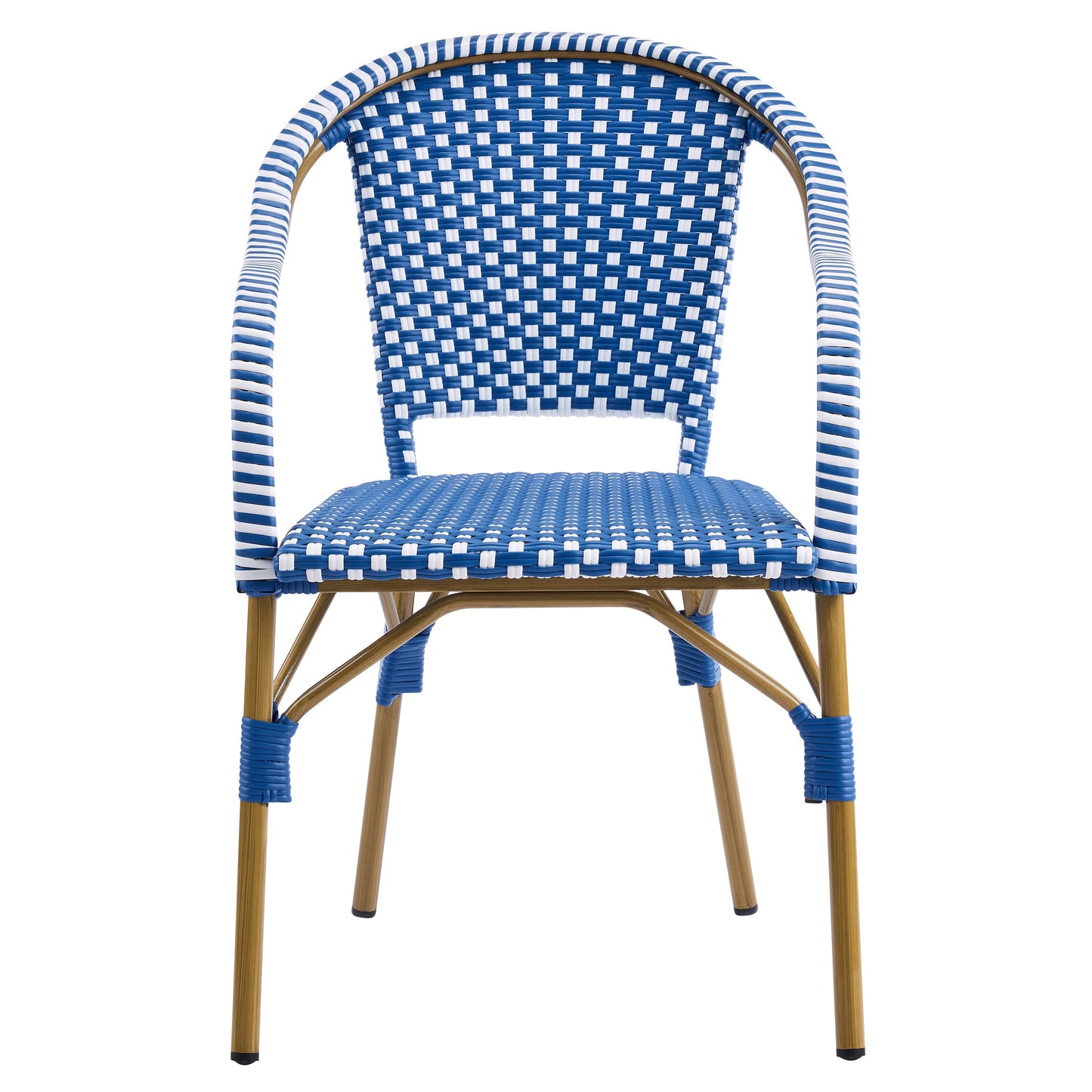 Outdoor Bistro Chairs, Patio Dining Chairs with Aluminum Frame, Weather