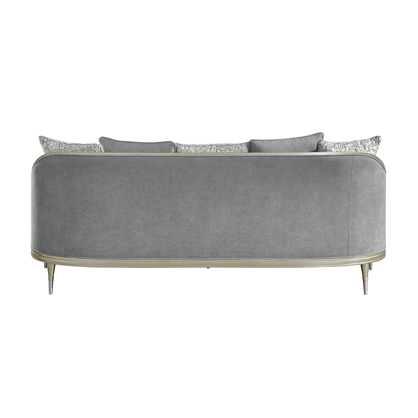 Fernando - Sofa With 5 Pillows - Champagne / Gray