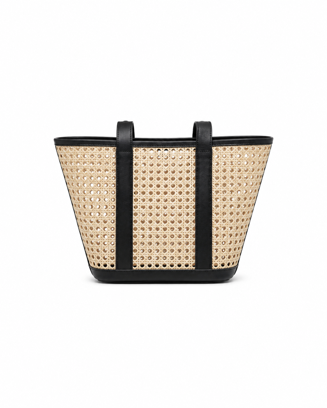 Raja Leather and Cane Carryall Bag