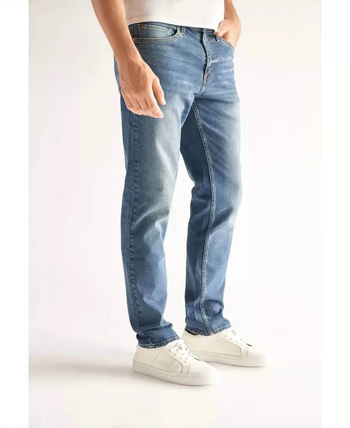 Slim Straight Stretch Denim Jeans