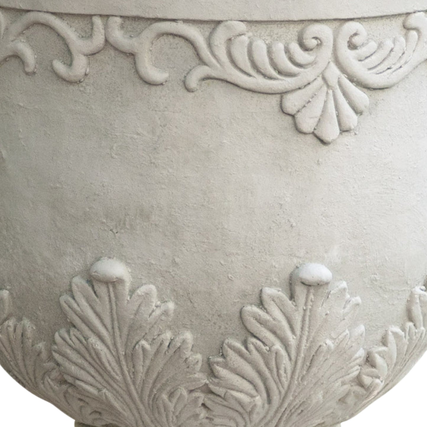 The Casablanca Antique White Ornamental Urn Planter