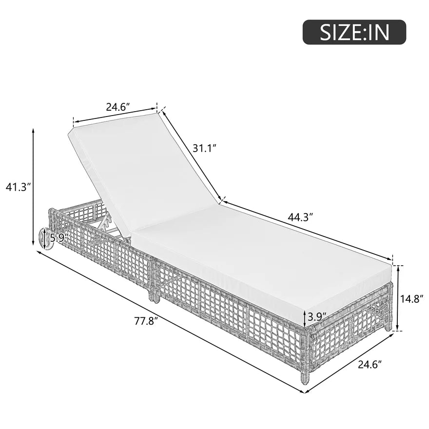 The Fairhaven All-Weather Woven Chaise Lounge