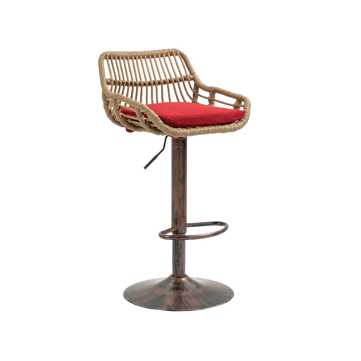 The Harbor Bar Adjustable Linen Swivel Stools — Set of 2