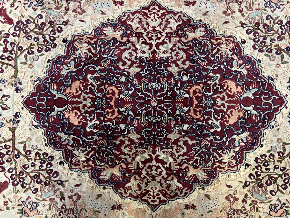 The Sporting Estate Antique Indian Agra Hunting Rug — Early 20th Century