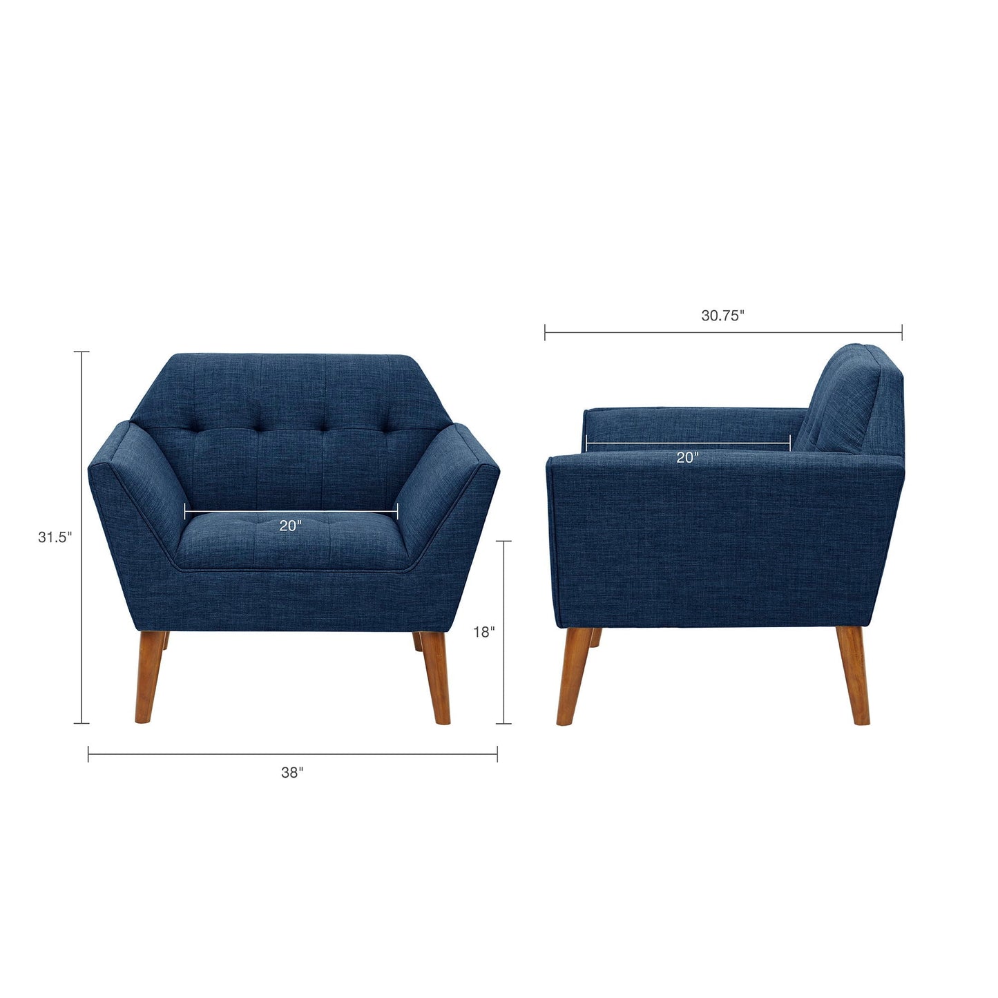 ***Modern Lounge Chair With Button Tufting