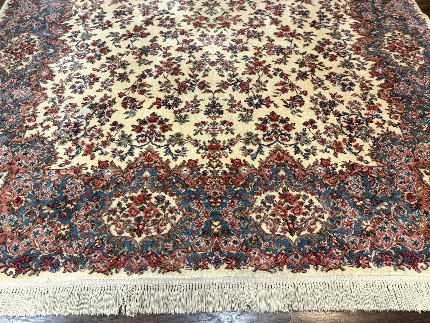 Karastan Rug 8.8 x 12 Ivory Kirman #788, Original 700 Series, Wool Karastan Carpet, Karastan Area Rug, Vintage Karastan, Living Room Rug