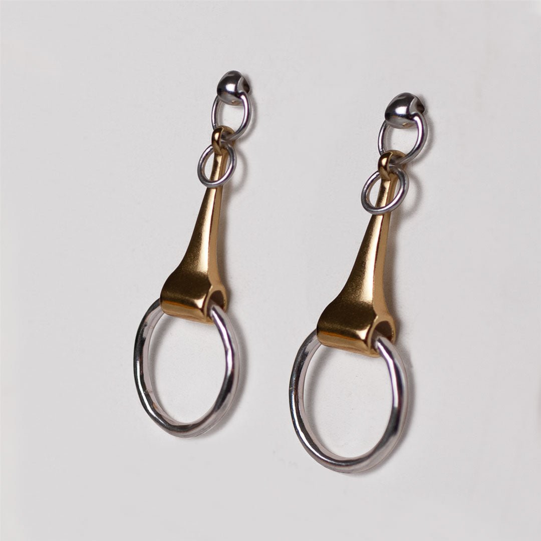 Camden - Equestrian Horse Bit Earring in Two Tone