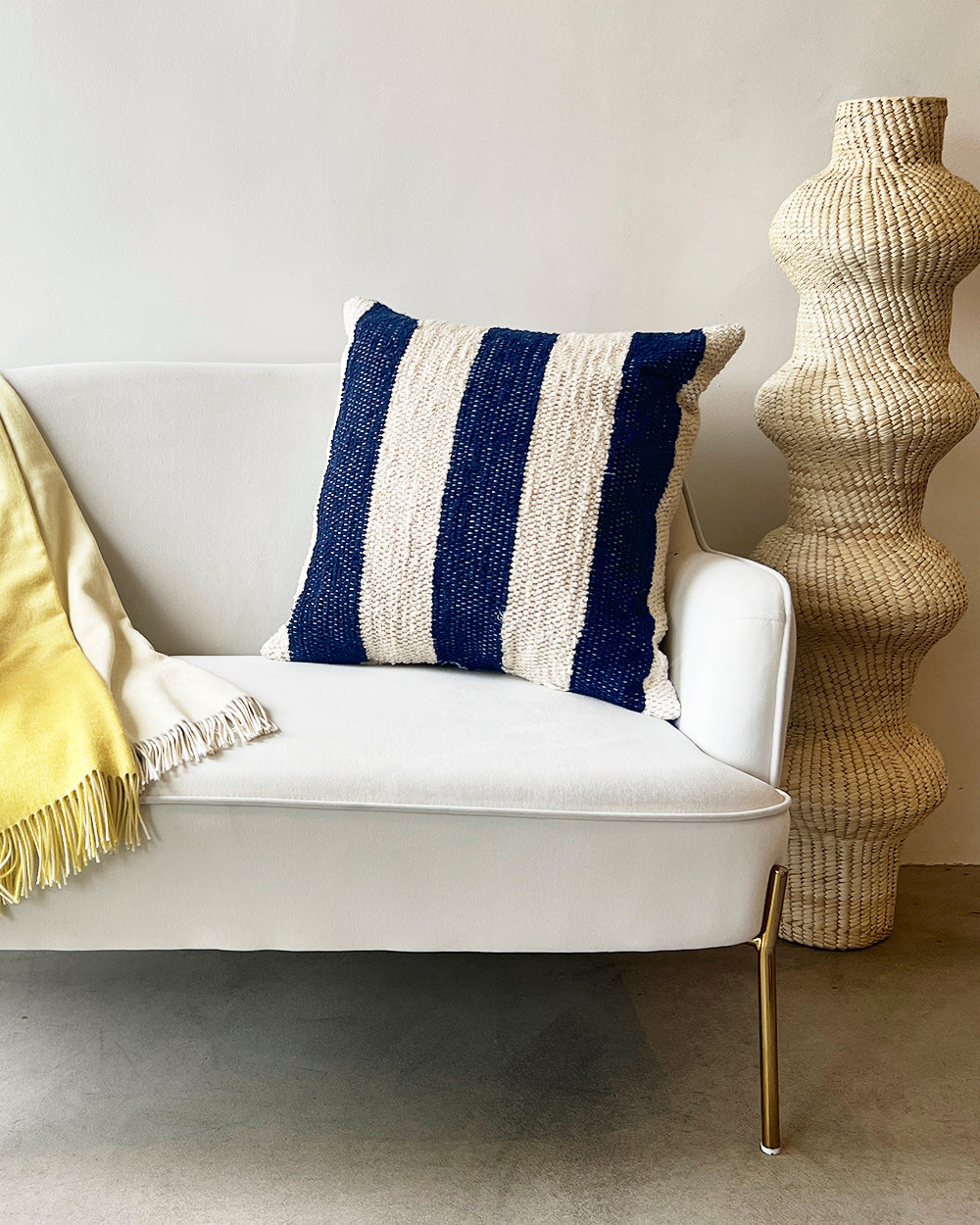 Casa Cubista Striped Pillow - Navy