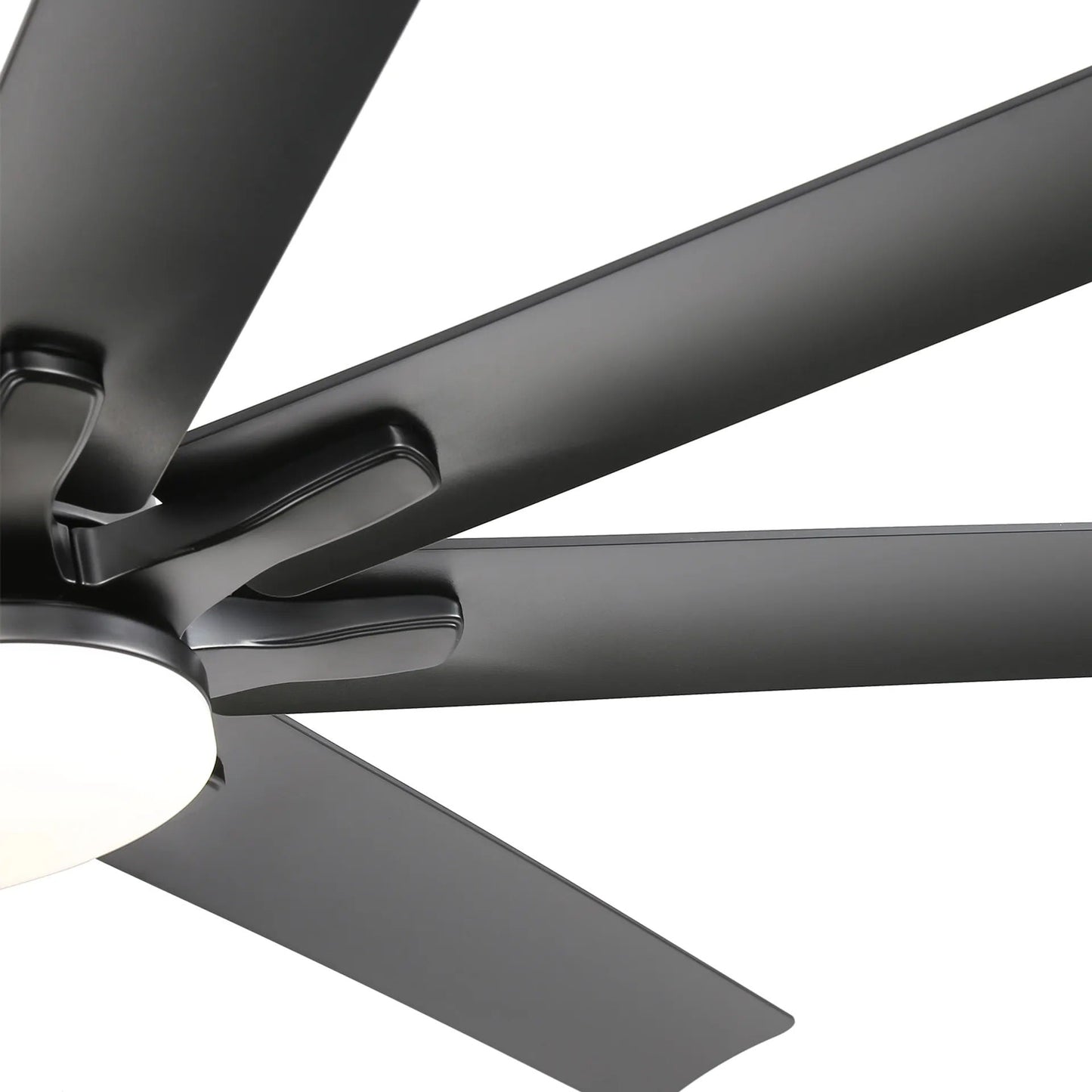 Ceiling Fan With Dimmable LED Light, 8 Blades, Smart Remote Control, Reversible DC Motor For Home Office And Living Spaces - Matte Black