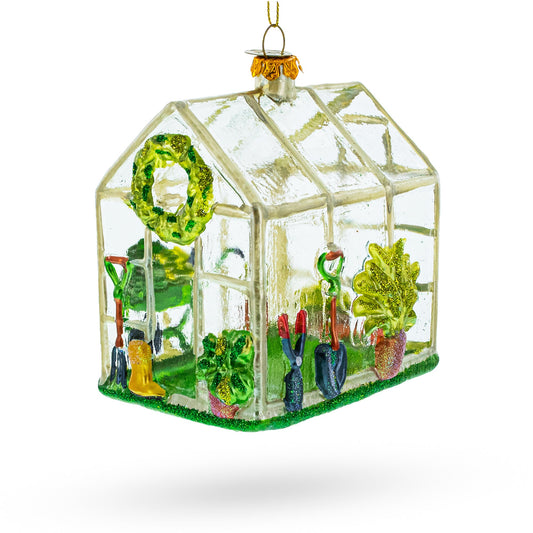 Greenhouse Glass Christmas Ornament