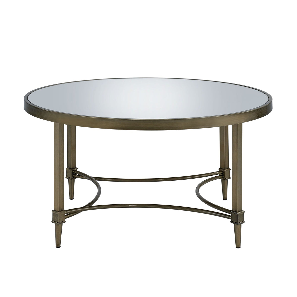 The Designer’s Courtyard Mirrored Brass Coffee Table