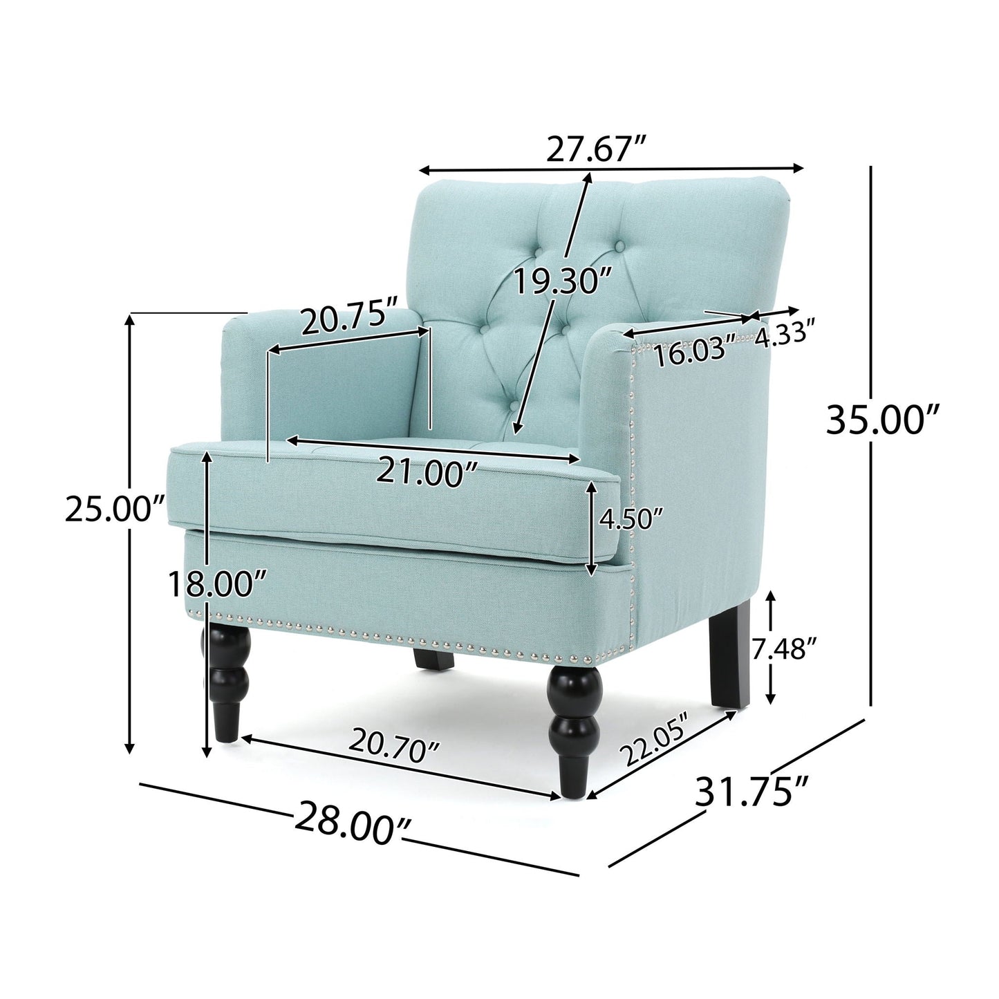 Ashbourne Tufted Club Chair