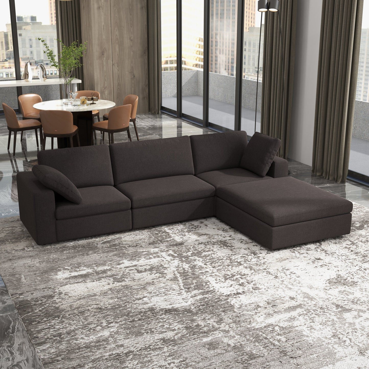 Cecilia - Modular Corner Sectional Modern Sofa